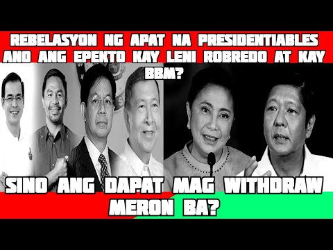 REBELASYON NG APAT NA PRESIDENTIABLES ANO EPEKTO KAY LENI ROBREDO AT KAY BONGBONG MARCOS