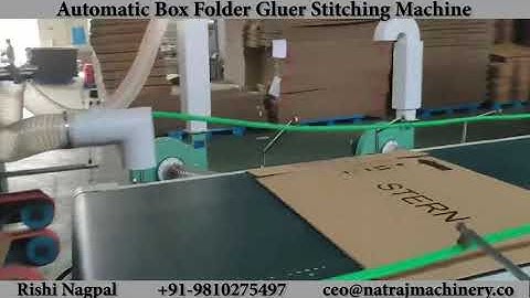 Automatic Box Folder Gluer Stitching Machine