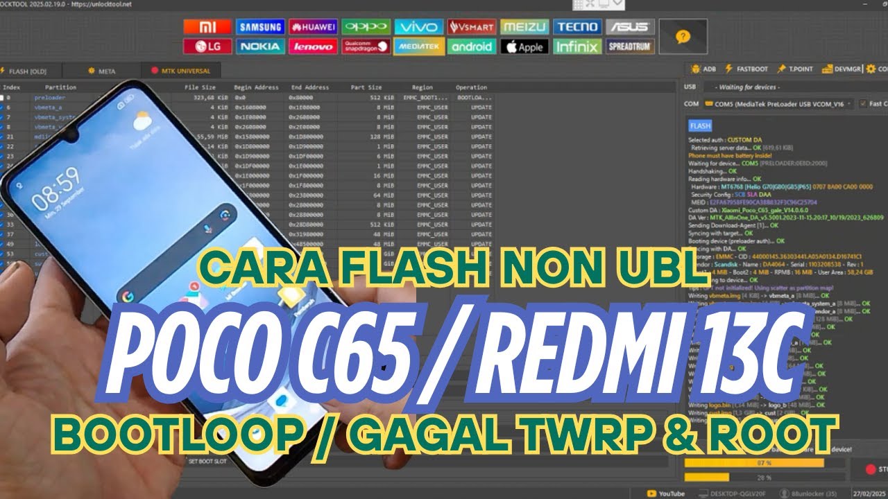 TUTORIAL FLASH FIRMWARE POCO C65 REDMI 13C BOOTLOOP / GAGAL TWRP NON UBL