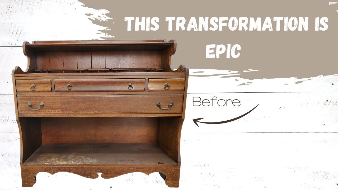 A Damaged Sideboard is Transformed into a Kitchen Island Extreme