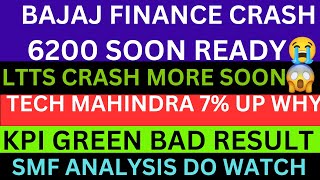 BAJAJ FINANCE SHARE CRASH💥BAJAJ FINSERV CRASH💥LTTS SHARE CRASH TARGET KPI GREEN SHARE TECH MAHINDRA