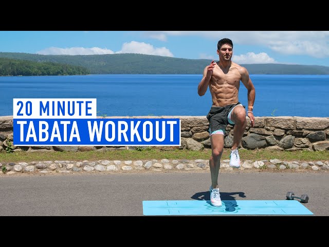 20 MINUTE | TABATA WORKOUT | Full Body | One Dumbbell | Warm-Up, Strength u0026 Cardio (w/ Ash) class=