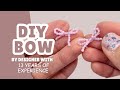 Easy DIY | How to Make a Small Bow with Beads Quick Jewellery Making at Home Tiny Cute Bow Tutorial