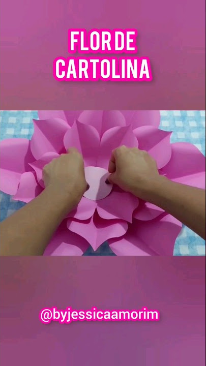 Flor de cartolina grande para decoração 🩷🌷