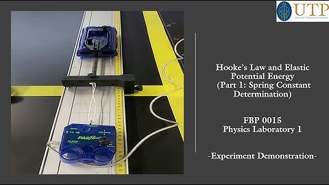Hooke’s Law and Elastic Potential Energy (Part 1: Spring Constant Determination)