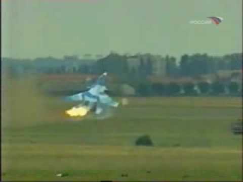 Russian Su-30 Hits ground then airborn then crash !!