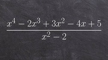 Learn how to use long division with a quadratic divisor