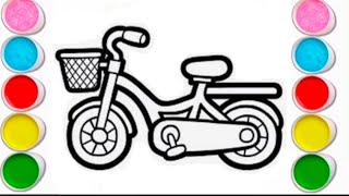How to draw a Cycle 🚲 for kids & toddlers | Learning easy drawing step by step 👍🏻 |