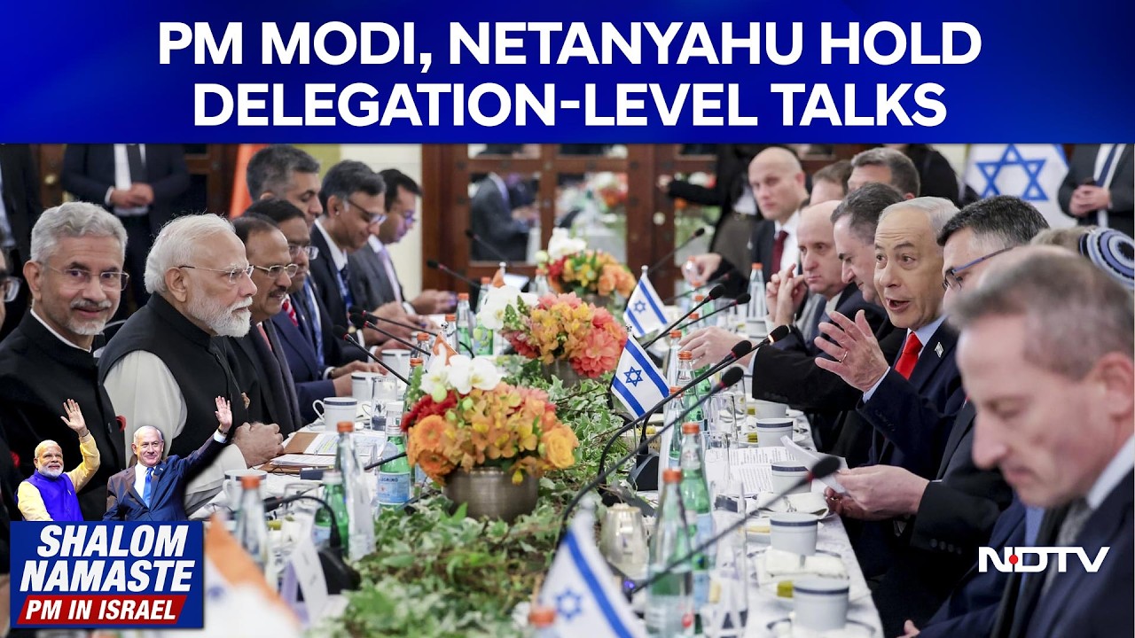 PM Modi News Today | PM Modi, Netanyahu Hold Delegation-Level Talks In Jerusalem