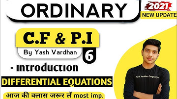#6 || C.F & P.I ORDINARY DIFFERENTIAL EQUATION WITH CONSTANT COEFFICIENT|| Maths B.Sc. 2nd year#ode