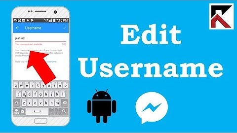 How To Edit Facebook Messenger Username Android