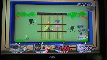 Super Smash Bros. Brawl R.O.B. (CPU) VS. Snake (CPU) VS. Falco (CPU) VS. Jigglypuff (CPU)
