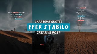 Cara Buat Quotes Efek Stabilo | Creative Post