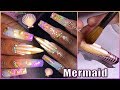 HOW TO Acrylic Shell Nail 🧜🏽‍♀️ Mermaid Set Glitter Marble Bling