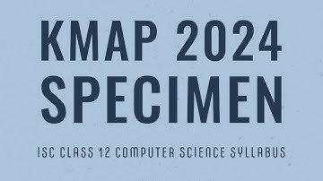 KMap Solution (ISC Sample Paper 2024)
