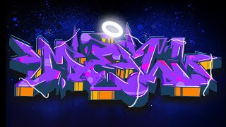 Graffiti letter -MEW by RAN- Timelapse in procreate