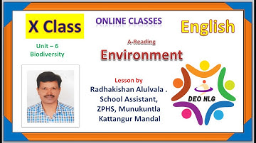 X Class  English ,Unit  6, ENVIRONMENT 2
