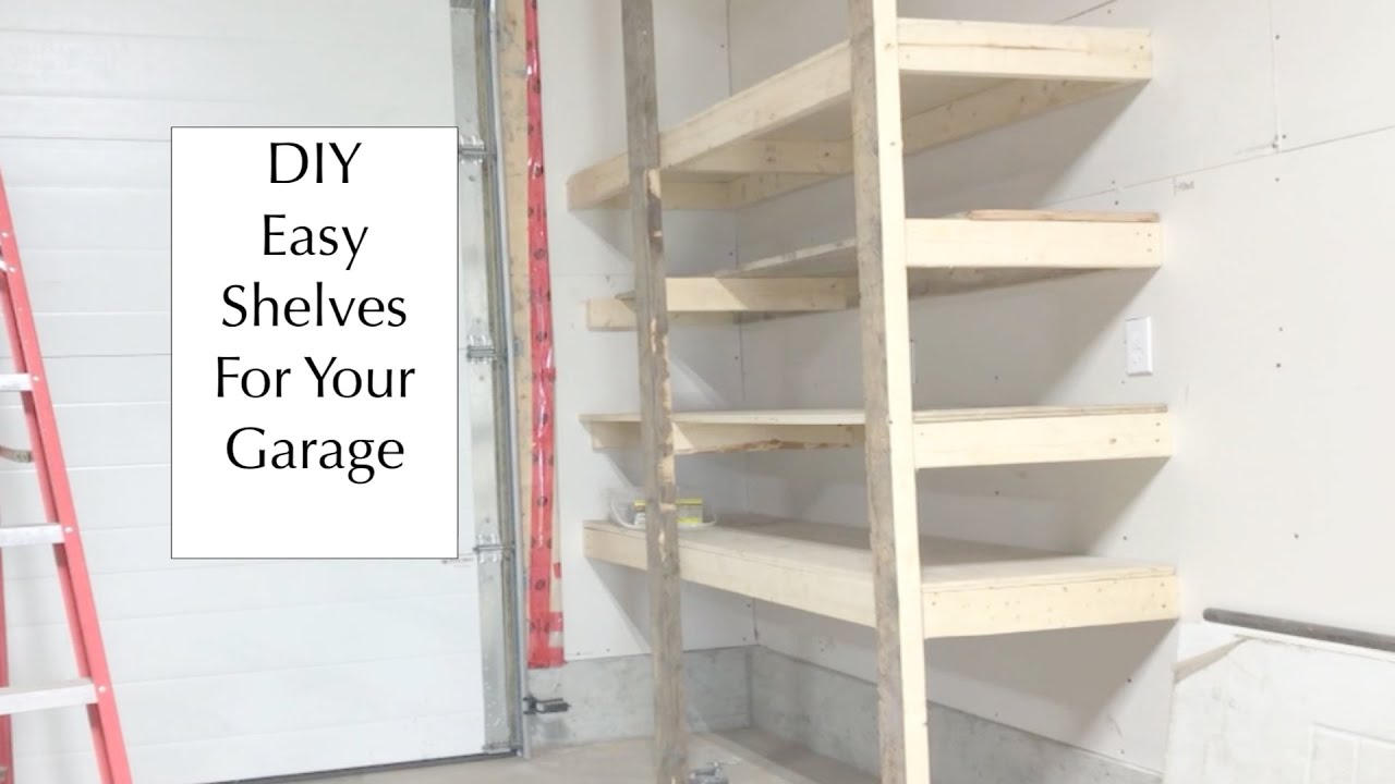 Heavy Duty Garage Shelves DIY - YouTube