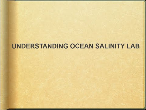 Understanding Ocean Salinity Instructions