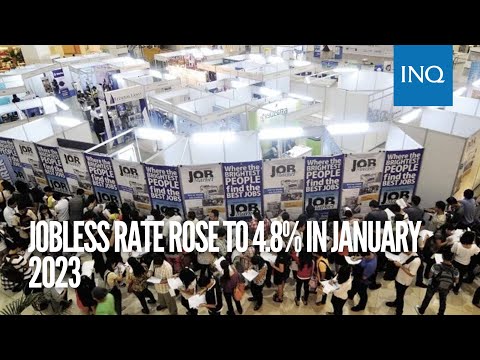Jobless rate rose to 4.8% in January 2023