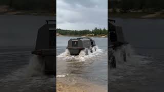 Вездеход Тайфун 8х8 в деле.  Болото, вода и 2,5 тонны груза