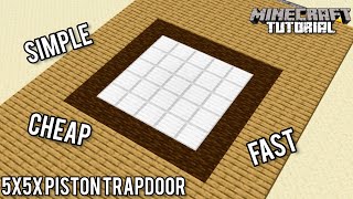 Flush 5x5 Piston Trapdoor | Minecraft 1.20 Redstone Tutorial