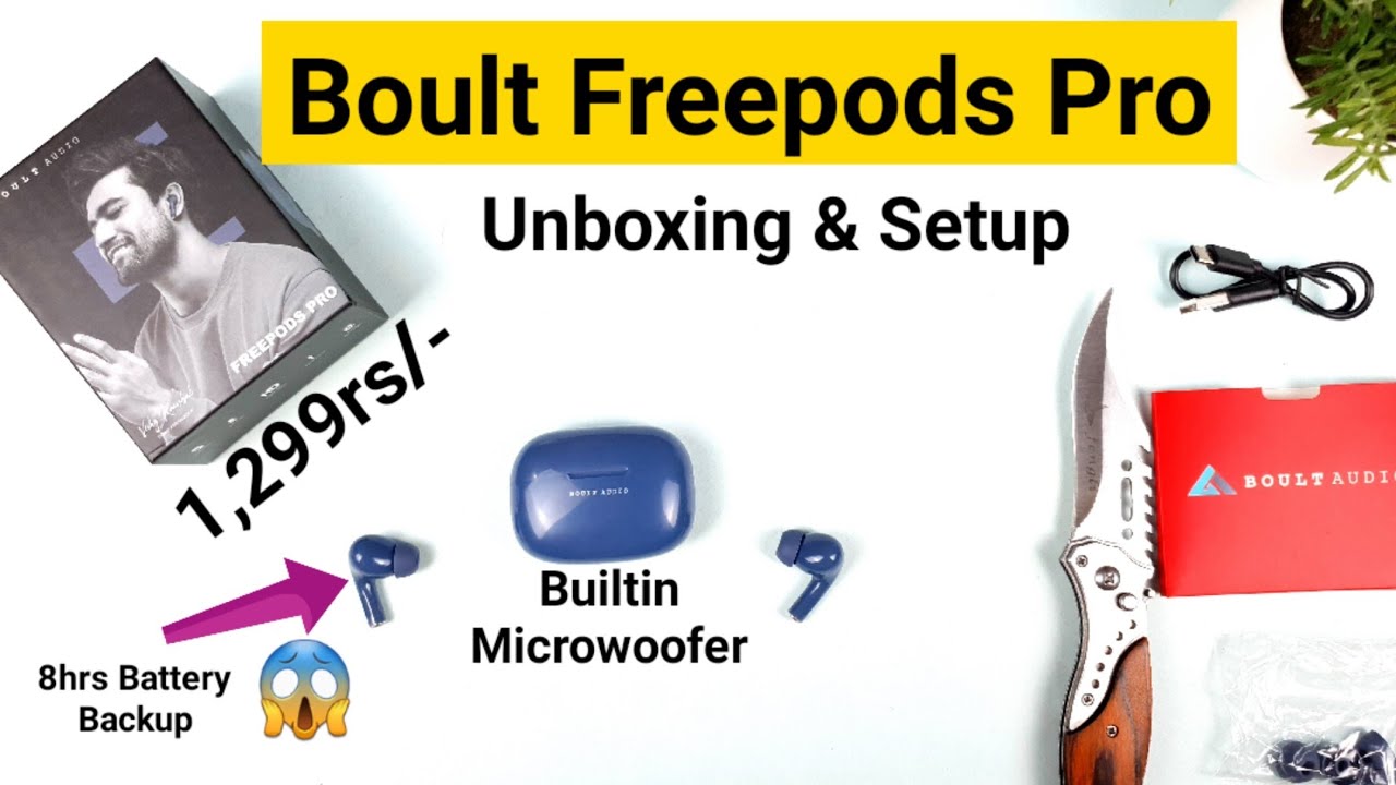 Boult Freepods pro 1,299rs/- unboxing & setup with Microwoofer audio & 8hrs battery only buds 🔥🔥🔥