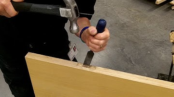 Recessing for hinge with 25mm chisel