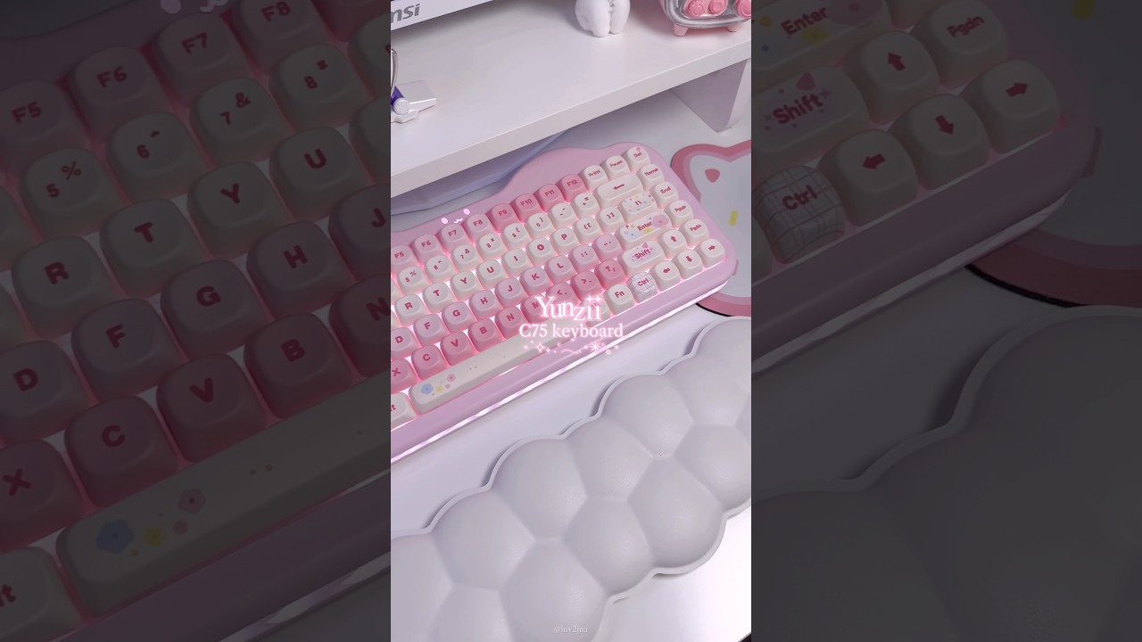 Механическая клавиатура Yunzii C75 в форме кошачьего торта 🐾💓🍰 