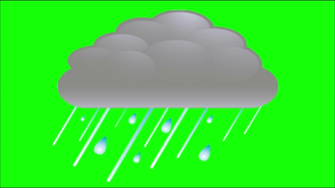 storm rain cloud green screen image - YouTube