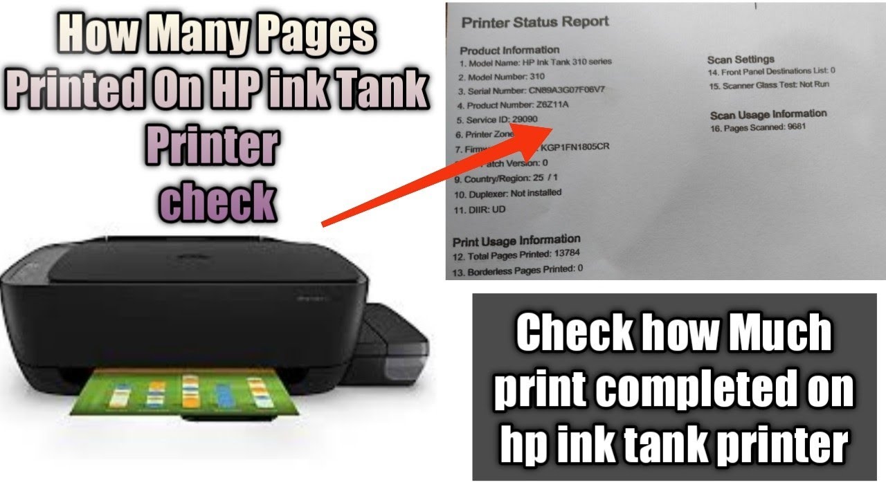 Pages A Printer Has Printed Hp