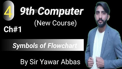 Symbols Of Flowchart | 9th Computer new book Chapter 1 | Sir Yawar Abbas