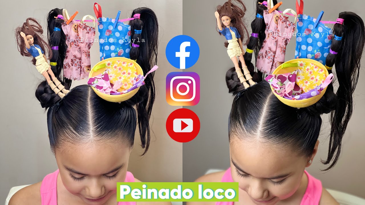 PEINADO LOCO 😜 / PEINADO LOCO 😜  DE TENDEDERO 👗👖