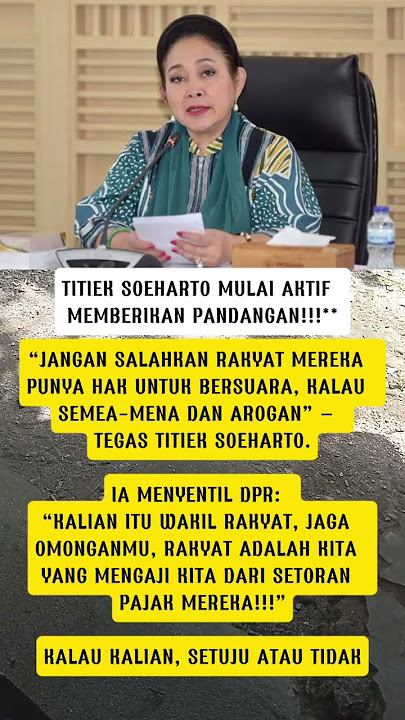 KALIAN SETUJU AYAU TIDAK #titieksoeharto #prabowo