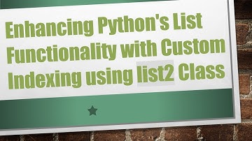 Enhancing Python