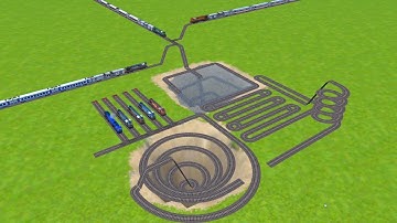 AI TRAINS RUNNING FOR SQUARE CIRCLES RAILROAD TRACKS ZIG ZAG TRACKS | train wold4 