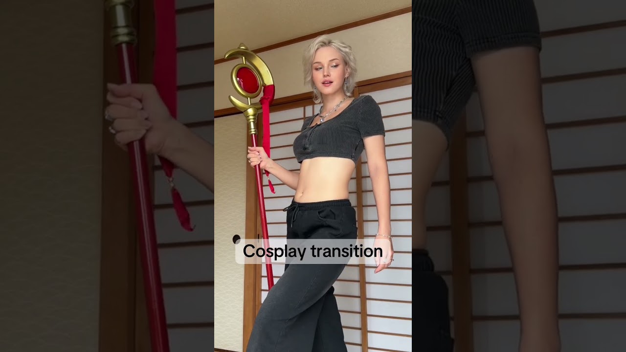 Cosplay transition with my Frieren elvish outfit! (I swear it’s the last one, I just can’t stop