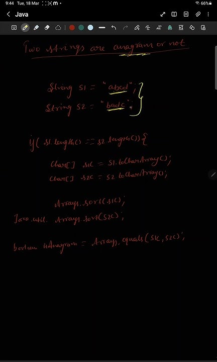 How to check if two strings are anagram #java #javaprogramming # ...