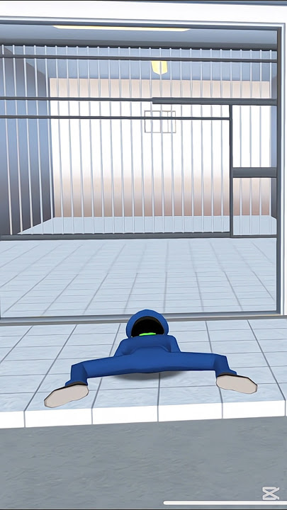A small zombie in the shape of police officer fall down the stairs 🚨🚓👹😅#shortsfeed #sakura#animation