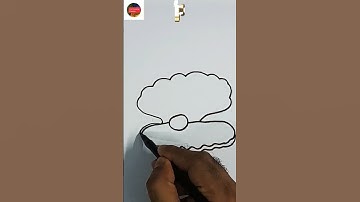 Draw a simple Oyster with pearl using these simple steps #shorts #ashortaday Canvassing Passion