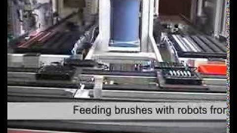 Example of FLG Automation AG products: Packaging line for toothbrushes