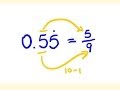 Convert Any Decimal to a Fractions - easy math lesson