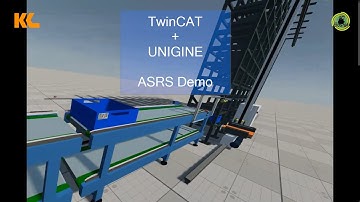 Unigine + TwinCAT ASRS Simulation [DEMO]