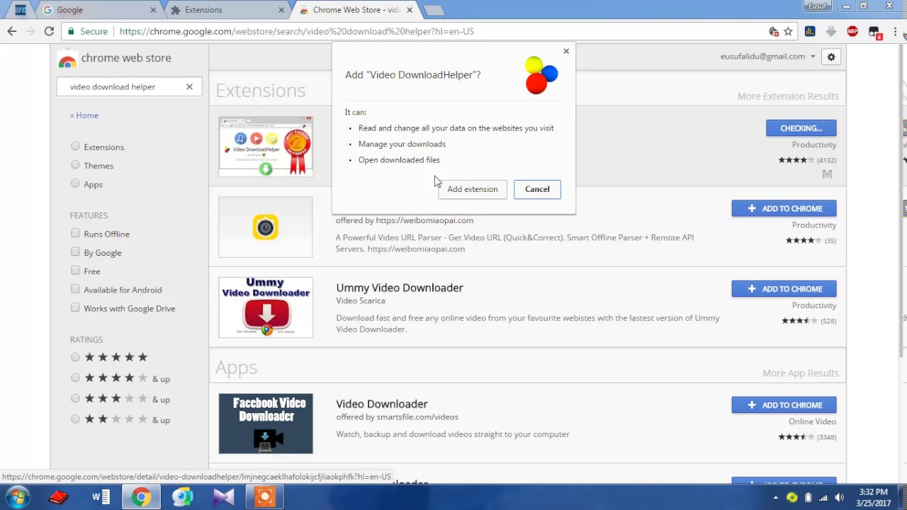 downloadhelper avec google chrome