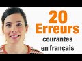 20 Erreurs courantes en français à ne pas commettre