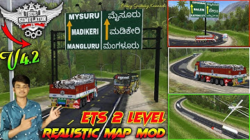 NEW ETS 2 LEVEL MAP MOD FOR BUSSID V4.2 IN KANNADA 🤩 BUSSID V4.2 MAP MOD BY CRAZY GAMING KANNADA