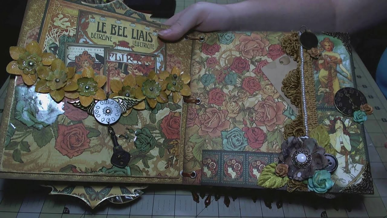 Альбом для скрапбукинга: Стимпанк, мини-альбом из картона, 8x8 дюймов.