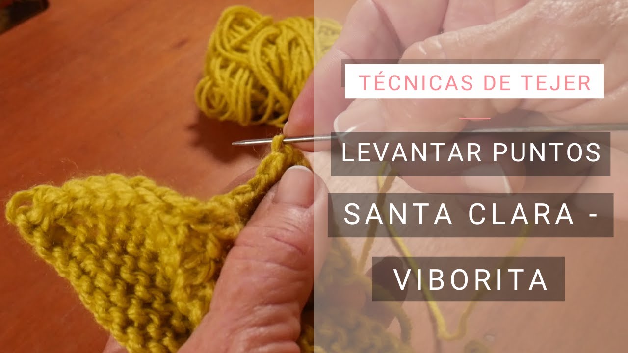 Levantar puntos Santa Clara o Viborita 🧶 Tejer sisa manga fácil