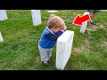 Boy Cries at His Mom&#39;s Grave Saying &quot;Take Me With You&quot;. Then something incredible happened