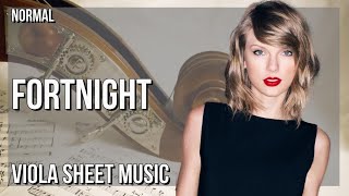 Viola Sheet Music: How to play Fortnight by Taylor Swift ft Post Malone